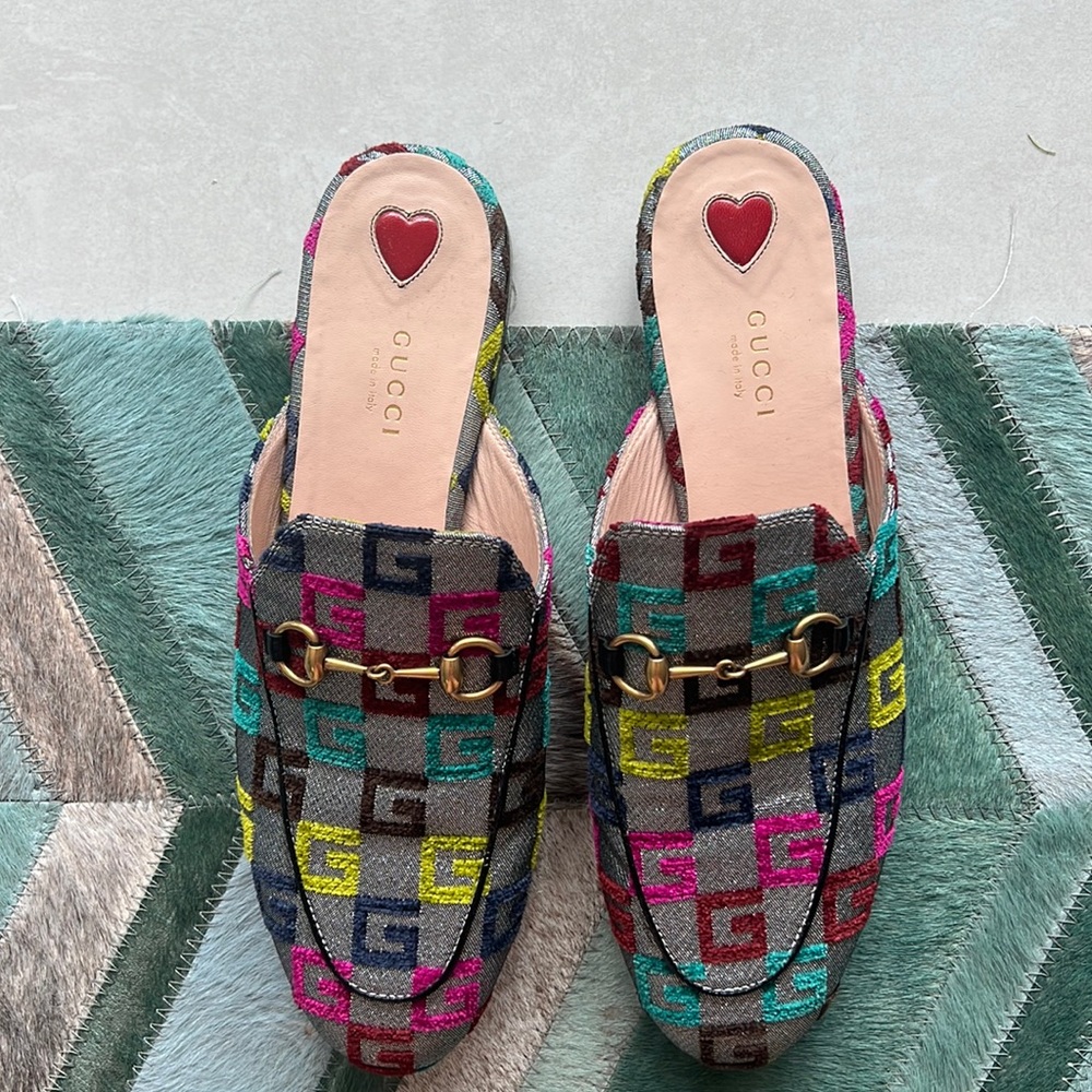 Gucci Multicolor Mules, Practically New - image 1